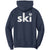 Ski with eagle hoodie back design