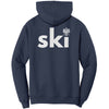 Ski with eagle hoodie back design
