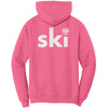Ski with eagle hoodie back design