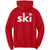 Ski with eagle hoodie back design