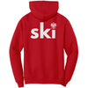 Ski with eagle hoodie back design