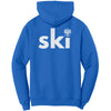 Ski with eagle hoodie back design