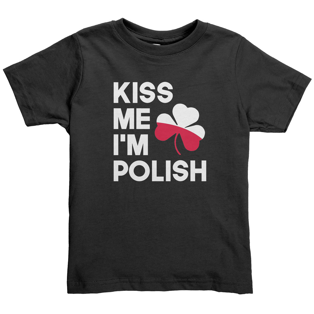 St. Patrick's Day Kiss Me I'm Polish Toddler Shirt