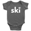 SKI with eagle baby bodysuit onesie