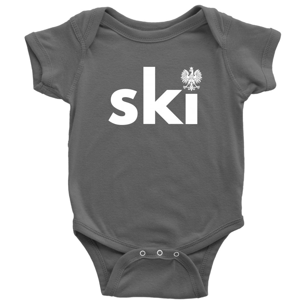 SKI with eagle baby bodysuit onesie