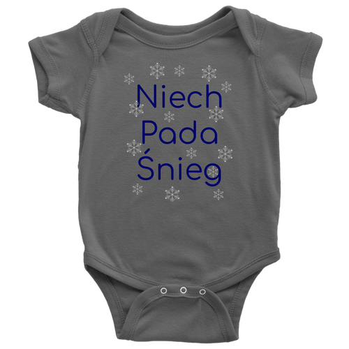 Niech pada Śnieg Let it Snow in Polish baby and toddler shirts and bodysuits