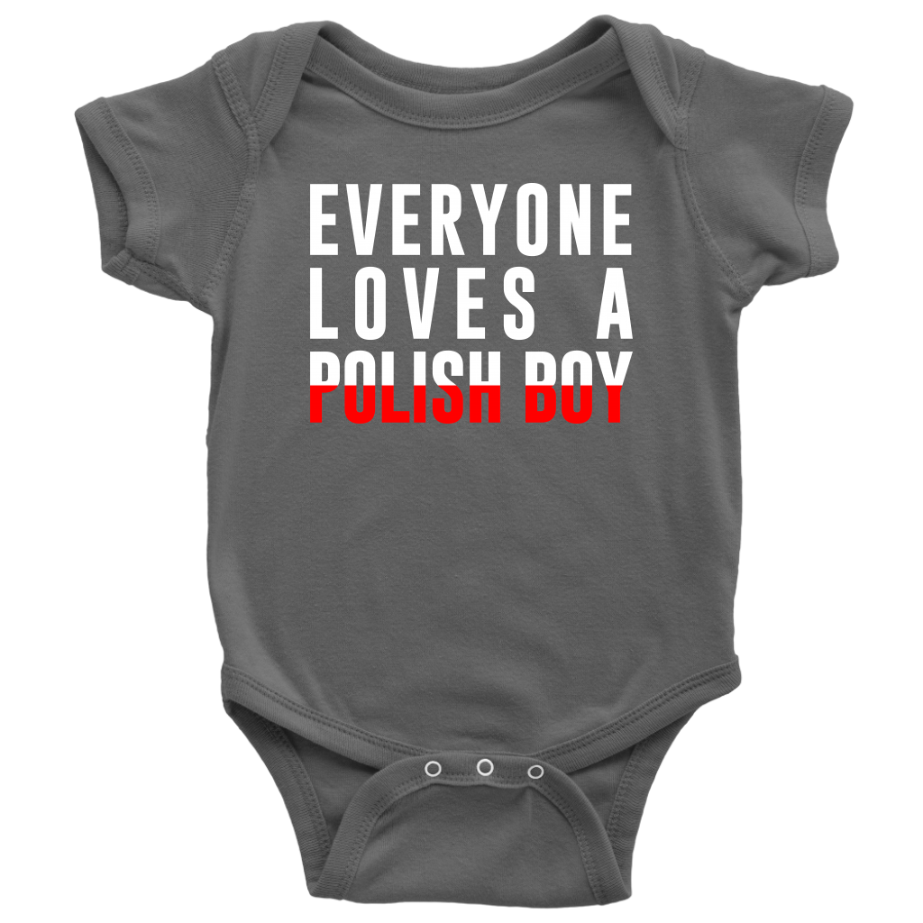 Everyone Loves a Polish Boy Baby Onesie - My Polish Heritage