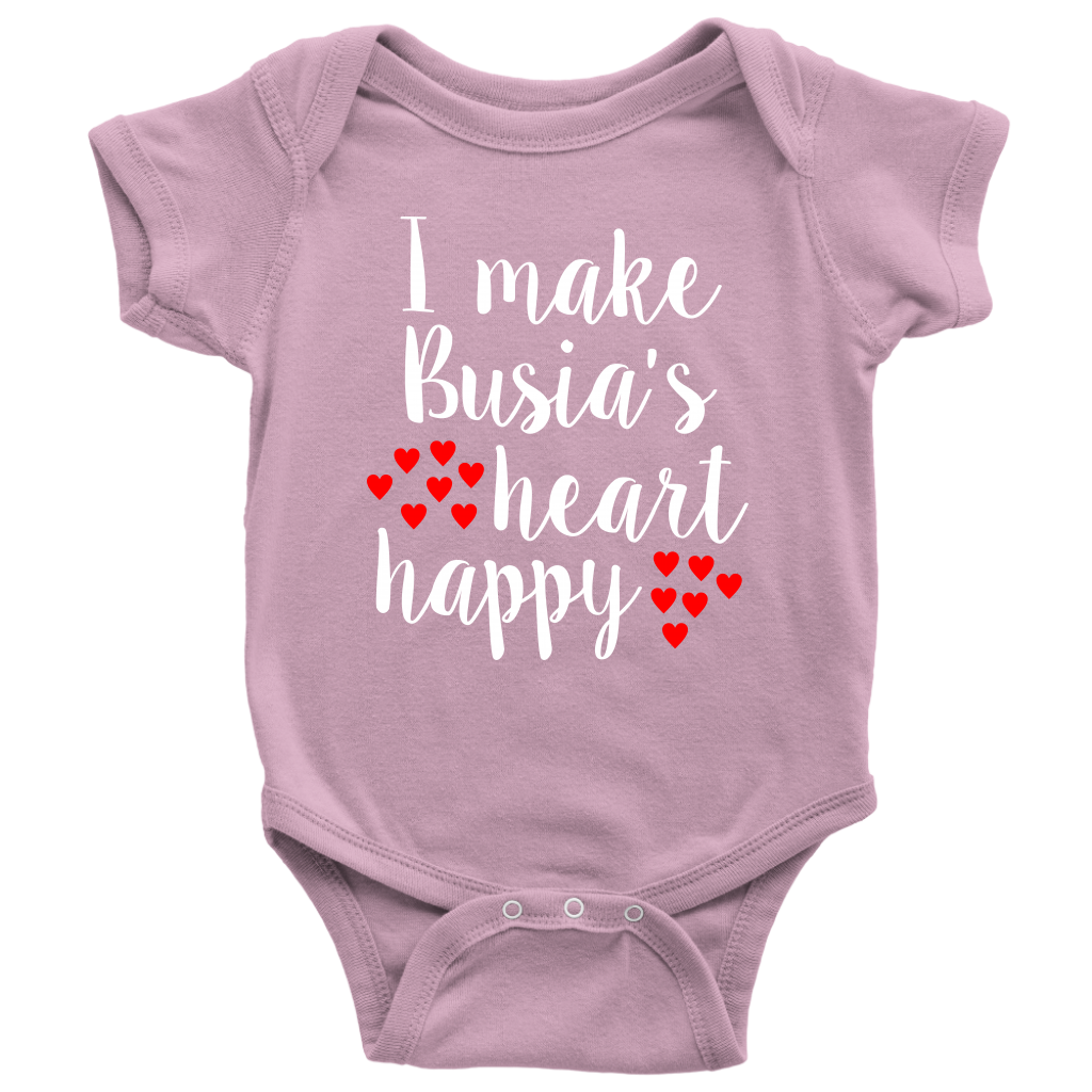 I Make Busia's Heart Happy Baby Onesie - My Polish Heritage