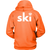 Ski with eagle Hoodie Back Design Only
