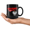 Michigan Polish Black 11oz Mug - My Polish Heritage