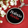 Babcia Rocks With Black Circle Pendant Necklace - My Polish Heritage