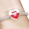 Polish Flag With Heart Charm Bracelet - My Polish Heritage