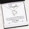 To My Daughter Heart Necklace Gift