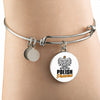 Polish Princess With White Circle Charm Bangle