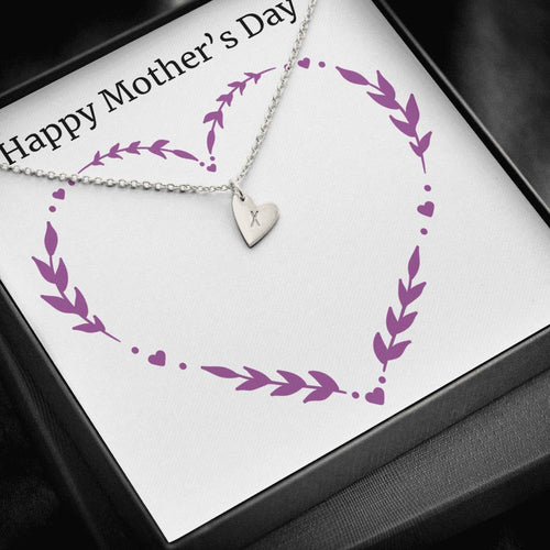 Happy Mother's Day Dainty Necklace Heart Charms