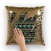Polish rooster Wesołych Świąt ﻿Sequin Cushion Cover