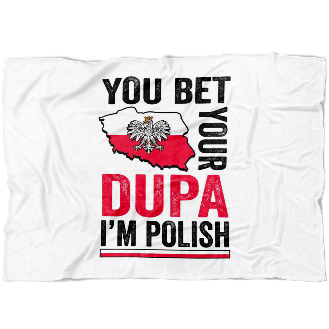 You Bet I'm Polish Fleece Blanket