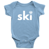 SKI with eagle baby bodysuit onesie