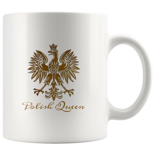 Gold Polish Queen with Eagle Coffee Mug