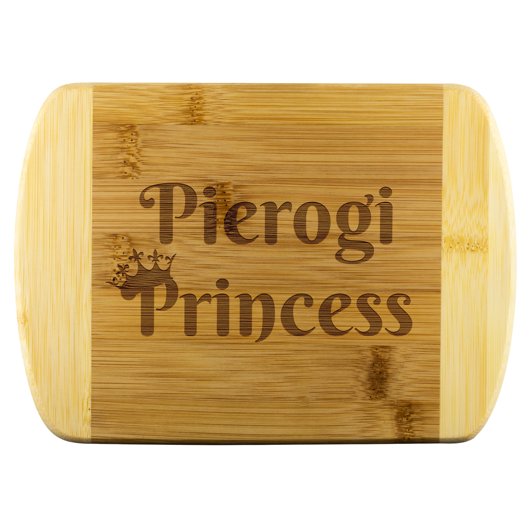 Pierogi Princess Round Edge Wood Cutting Board