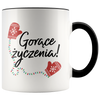 Gorące życzenia Warm Wishes mug with colored handle
