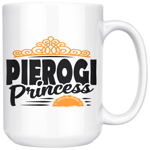Pierogi Princess White 15oz Mug - My Polish Heritage