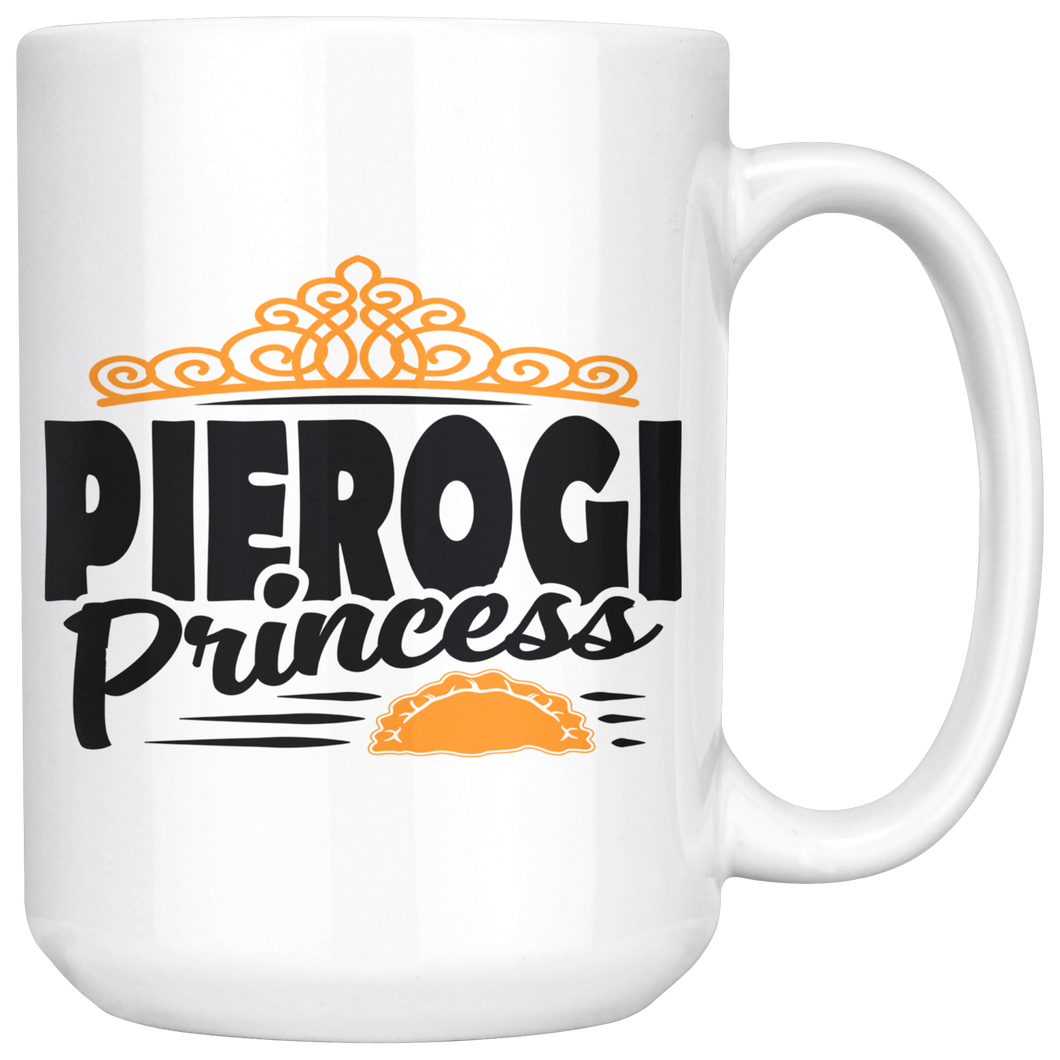 Pierogi Princess White 15oz Mug - My Polish Heritage