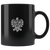 White Polish Eagle on a Black Coffee Mug