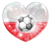 Polish Soccer Heart Flag Sticker