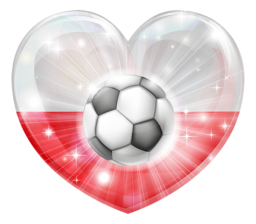 Polish Soccer Heart Flag Sticker