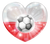 Polish Soccer Heart Flag Sticker