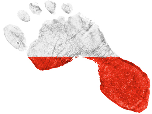 Polish Footprint Sticker