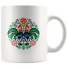 Polish Rooster Folk Art Design Circle Coffee Mug