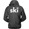 Ski with eagle Hoodie Back Design Only