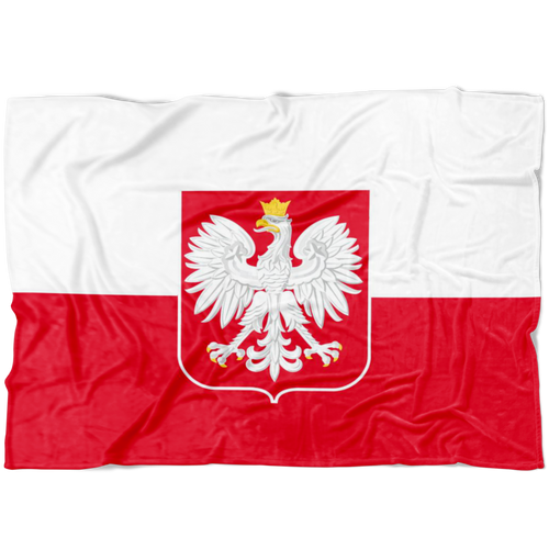 Polish Flag Fleece Blanket