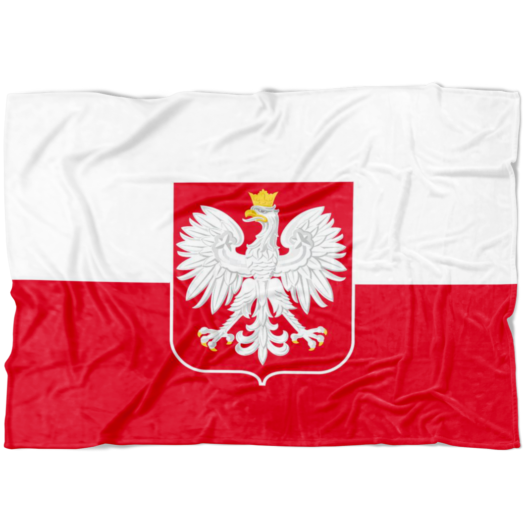 Polish Flag Fleece Blanket