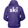 Ski with eagle Hoodie Back Design Only