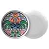 Polish Floral With Roosters Plate