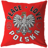 Peace Love Polska Pillow - My Polish Heritage