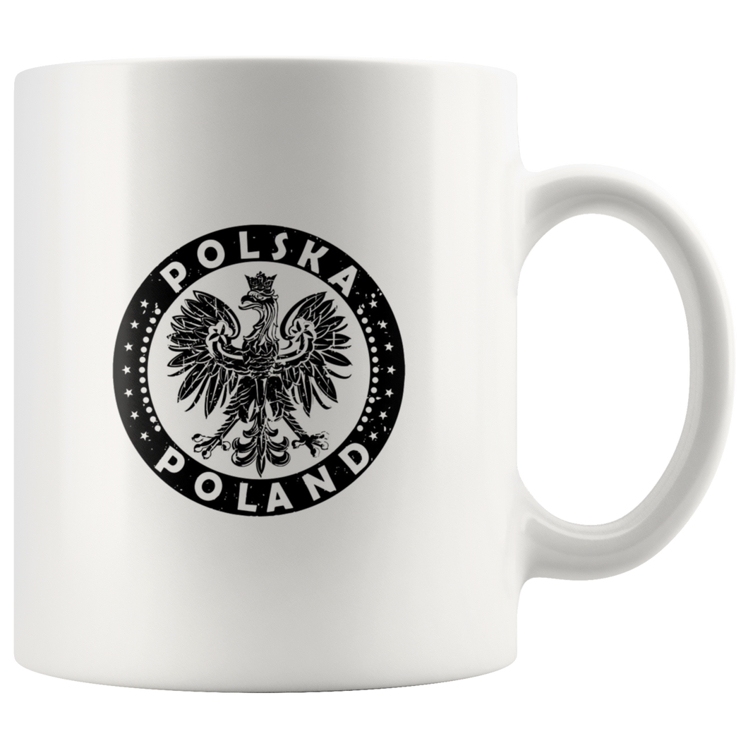 Polska Poland Circle with Eagle Coffee Mug