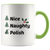 Nice, Naughty, Polish Coffee Accent Mug. 11oz Christmas