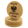 Polish Drinking Team Cork Coaster Set of 4