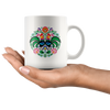 Polish Folk Art Rooster Circle Coffee Mug. 11oz and 15oz