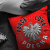 Peace Love Polska Pillow - My Polish Heritage