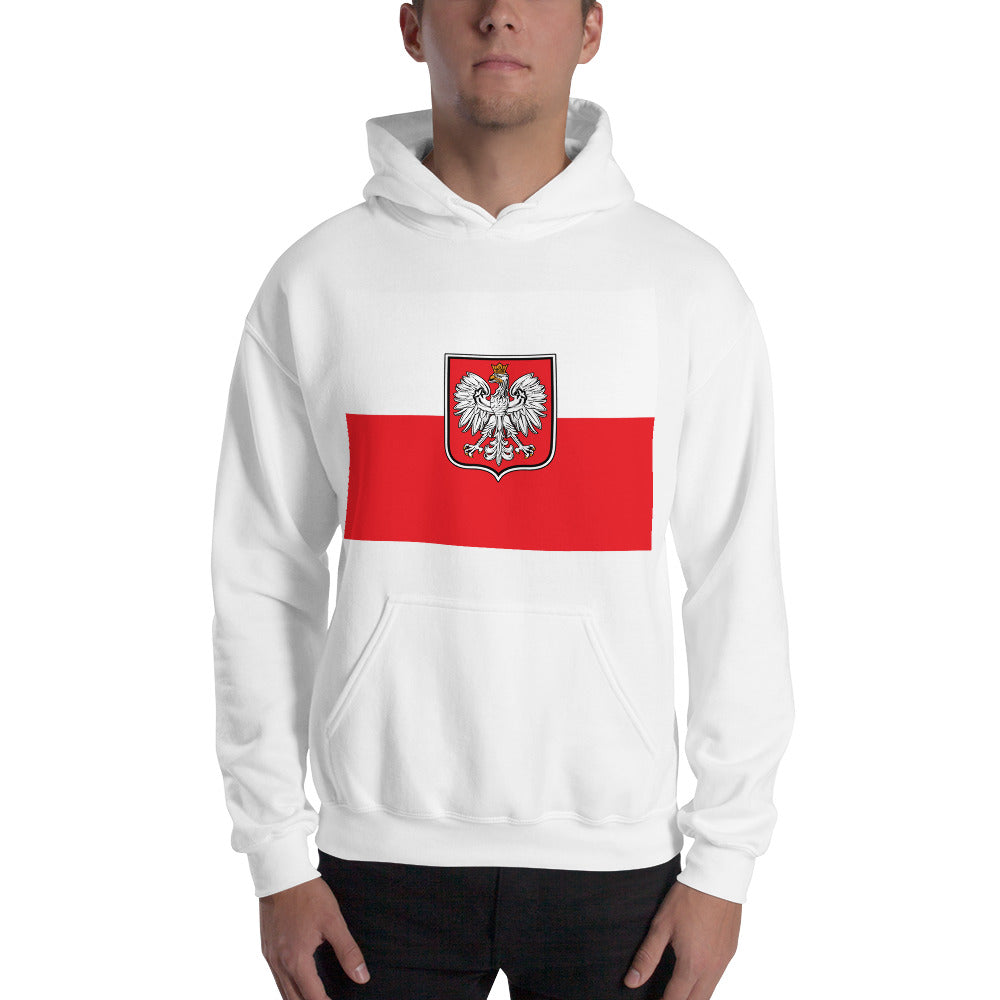 Polish Flag with Eagle Hoodie