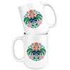 Polish Folk Art Rooster Circle Coffee Mug. 11oz and 15oz