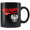 Michigan Polish Black 11oz Mug - My Polish Heritage