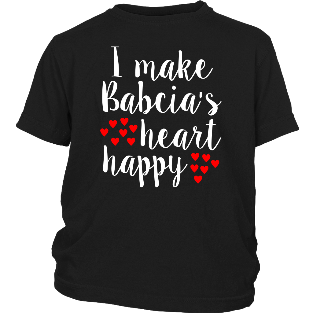 I Make Babcia's Heart Happy Kids Shirt