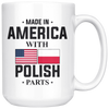 With Polish Parts White 15oz Mug