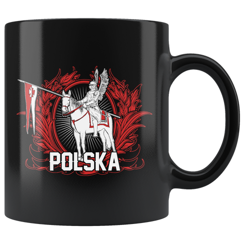 Hussar Polska 11oz Black Mug